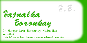 hajnalka boronkay business card